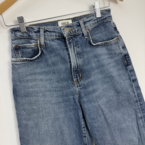 AGOLDE Harper Crop Jeans 25 High Rise Straight Leg Denim $198 - Picture 2 of 13